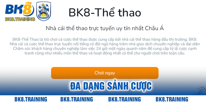 Đa dạng sảnh cược