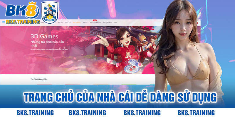 Trang chủ của nhà cái dễ dàng sử dụng