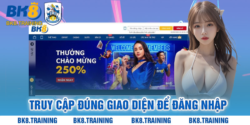 Truy cập đúng giao diện để đăng nhập